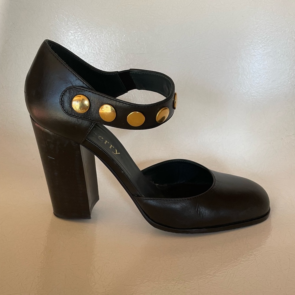 Mulberry Mary Janes with Brass Detail